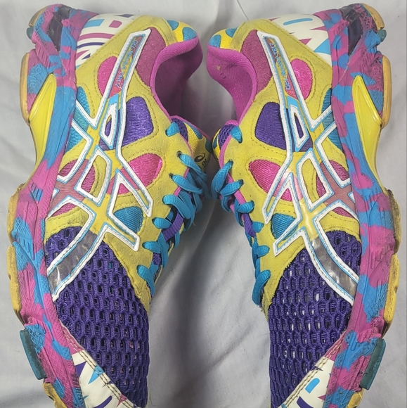 Asics Gel Noosa Tri 7 Women's Size 8.5 Running Shoes T264N Confetti Rainbow - Picture 3 of 6